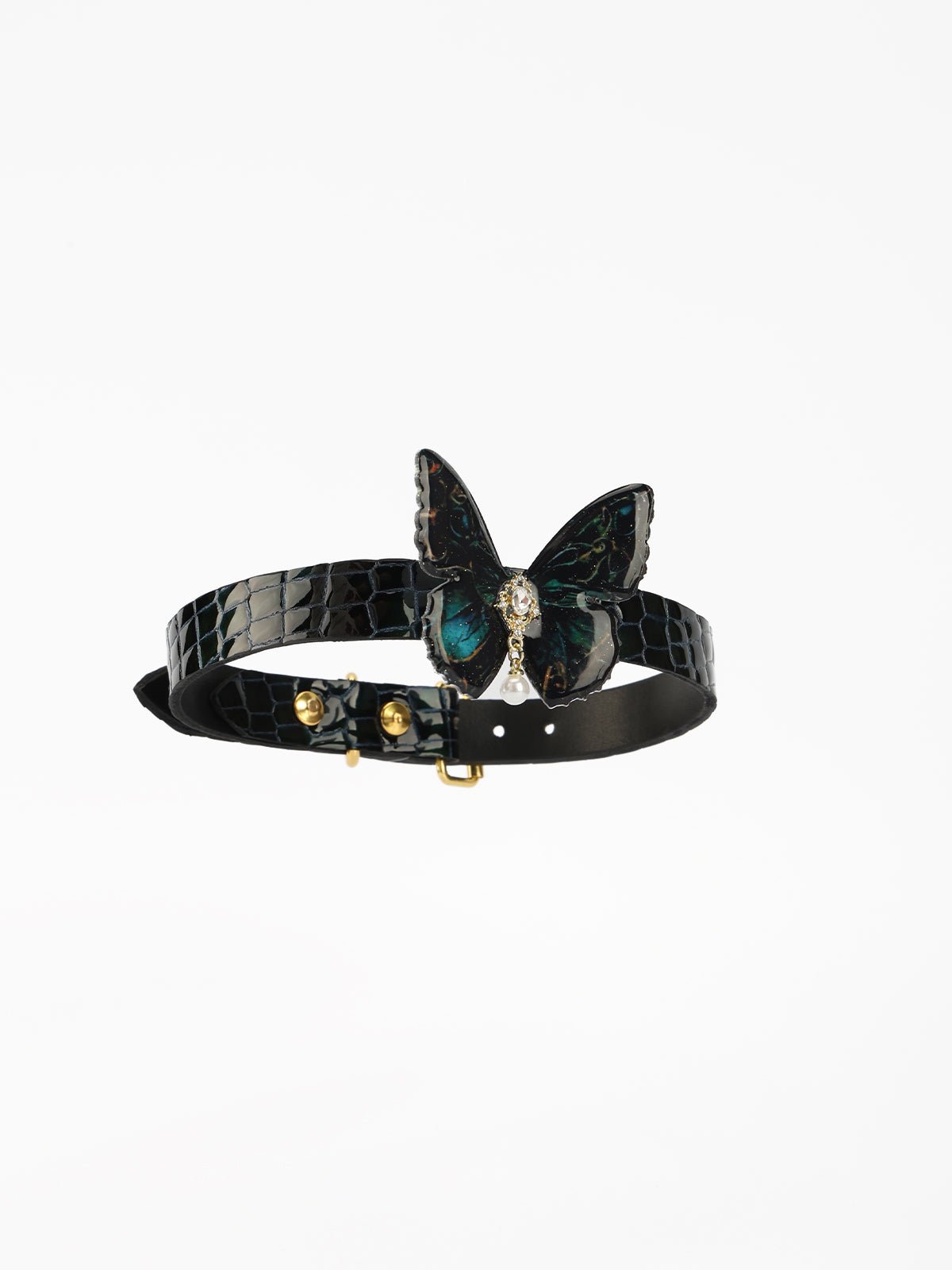 QIYE[Butterfly]Green Gorgeous Adjustable Butterfly Choker