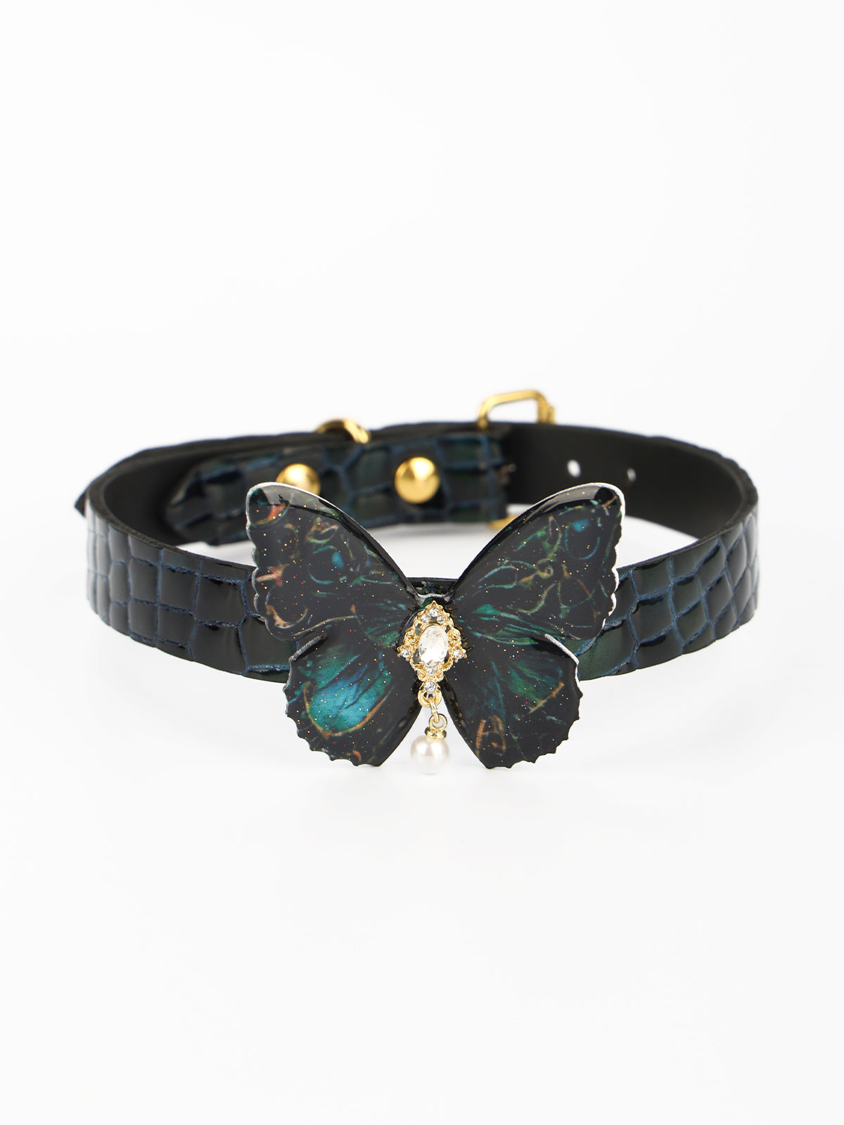 QIYE[Butterfly]Green Gorgeous Adjustable Butterfly Choker